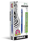 PENS, BALLPOINT, RETRACTABLE, ZEBRA Z-GRIP, MEDIUM POINT, 1.0MM, BLUE INK, 12/CT THUMBNAIL